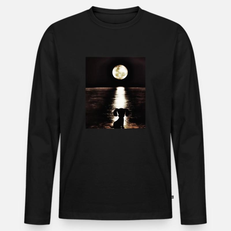 klassisch - Männer Premium Bio Langarmshirt - Schwarz