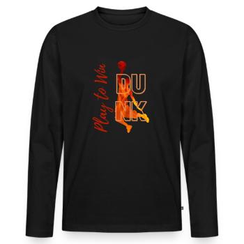 DUNK: La clé de la victoire - T-shirt manches longues Premium bio Homme - noir - Devant - Nico (187cm)