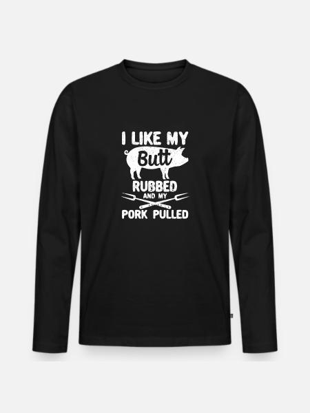 J’aime me frotter les fesses - T-shirt manches longues Premium bio Homme - noir