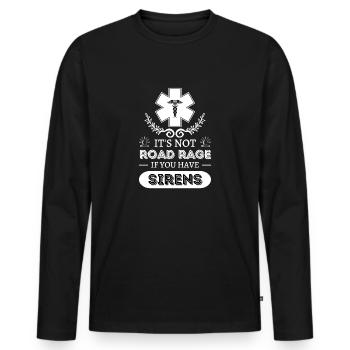 Es ist keine Wut auf der Straße, wenn Sie Sirenen haben - Männer Premium Bio Langarmshirt - Schwarz - Vorne - Nico (187cm)
