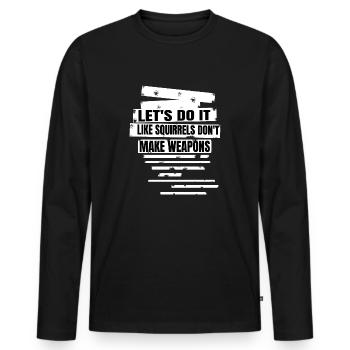 Idée cadeau fierté dictons verts amour désarmement - T-shirt manches longues Premium bio Homme - noir - Devant - Nico (187cm)
