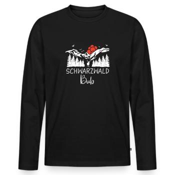 Schwarzwald Schwarzwälder Baden-Württemberg - Männer Premium Bio Langarmshirt - Schwarz - Vorne - Nico (187cm)