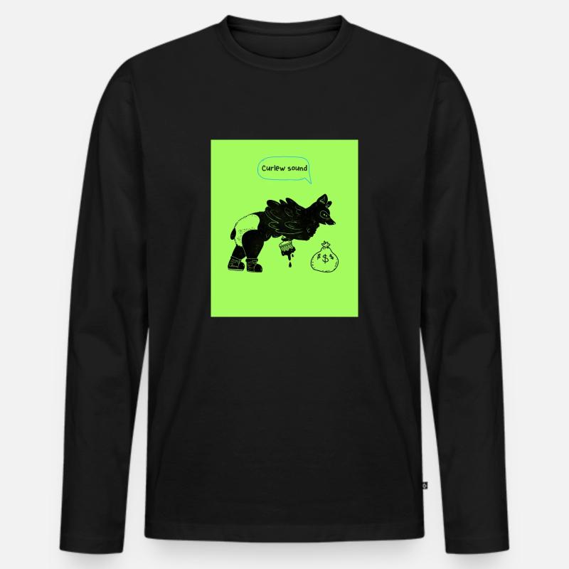 BRACHVOGEL KLANG - Männer Premium Bio Langarmshirt - Schwarz