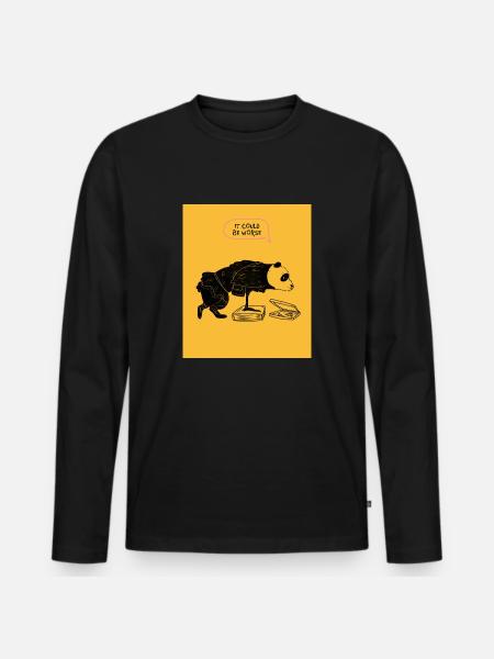 IT COULD BE WORSE - Men's Premium Organic Long Sleeve Shirt - black
