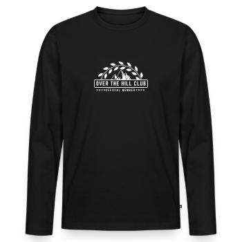 Over The Hill Club Official Member Retirement Fun - Men's Premium Organic Long Sleeve Shirt - black - Front - Nico (187cm)