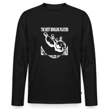 Bowling Club Bowling Skittles Bowler Skittles Club - Men's Premium Organic Long Sleeve Shirt - black - Front - Nico (187cm)