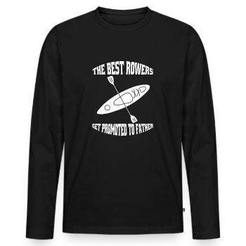 Aviron Équipe Aviron Club d’aviron Aviron - T-shirt manches longues Premium bio Homme - noir - Devant - Nico (187cm)