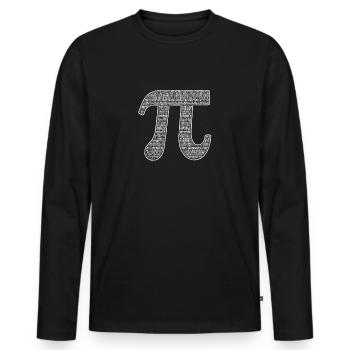 Ziffern des Pi-Tages 3,14159 Mathematik Informatik - Männer Premium Bio Langarmshirt - Schwarz - Vorne - Nico (187cm)
