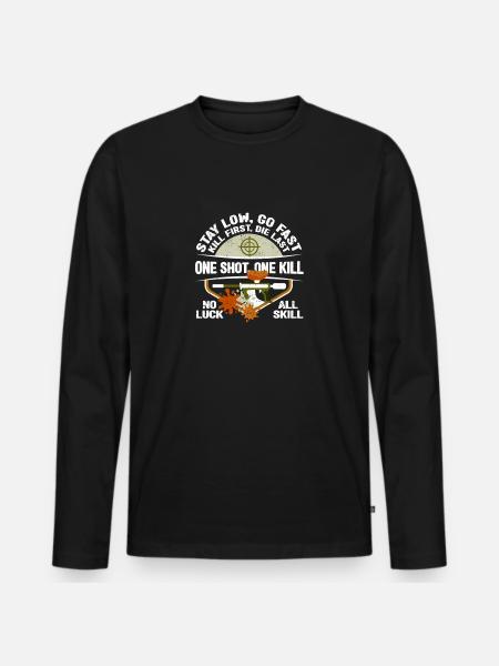 Bliv lav Gå hurtigt Sjov paintballspiller maling - Premium økologisk langærmet T-shirt til mænd - sort