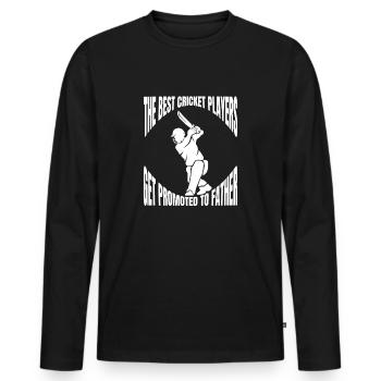 Cricket Cricket Cricket Team Cricket Team - Men's Premium Organic Long Sleeve Shirt - black - Front - Nico (187cm)