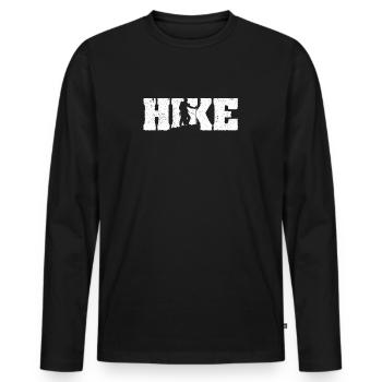 Cool Randonnée en détresse Randonnée amusante - T-shirt manches longues Premium bio Homme - noir - Devant - Nico (187cm)