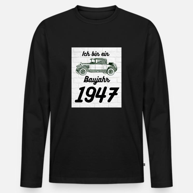Oldtimer 1947 - Männer Premium Bio Langarmshirt - Schwarz