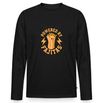 Propulsé par Fajitas Food Wrap Foodie Taco - T-shirt manches longues Premium bio Homme - noir - Devant - Nico (187cm)