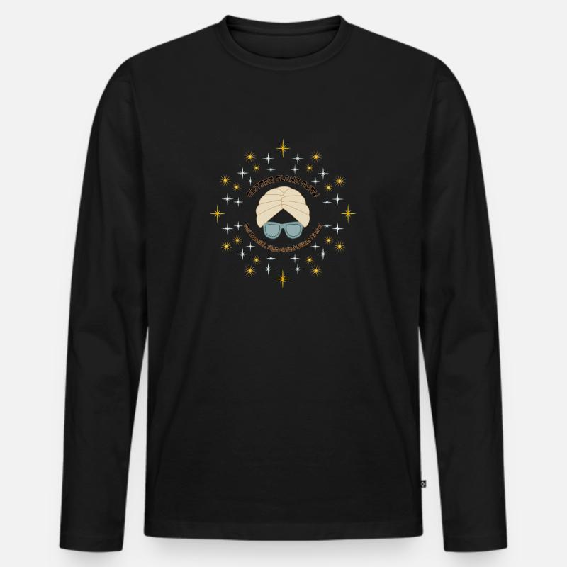 Glitzer und Glanz - Männer Premium Bio Langarmshirt - Schwarz