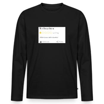 Glühwein muss nicht schmecken - Männer Premium Bio Langarmshirt - Schwarz - Vorne - Nico (187cm)