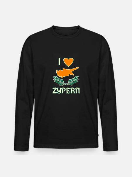 J’adore Chypre - T-shirt manches longues Premium bio Homme - noir