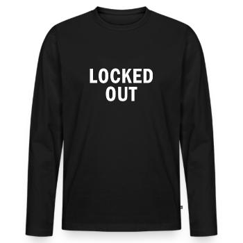 Locked Out - Men's Premium Organic Long Sleeve Shirt - black - Front - Nico (187cm)
