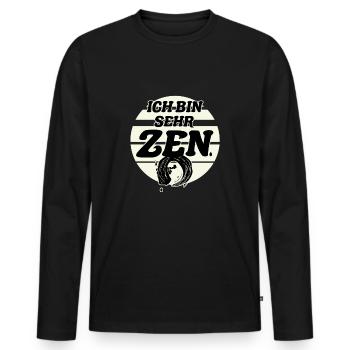 Zen symbol - Men's Premium Organic Long Sleeve Shirt - black - Front - Nico (187cm)