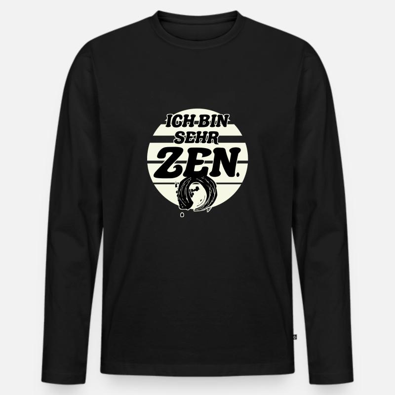 Zen symbol - Männer Premium Bio Langarmshirt - Schwarz