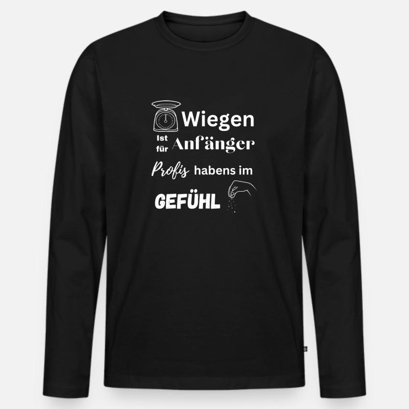 Profi Fühlen - Männer Premium Bio Langarmshirt - Schwarz