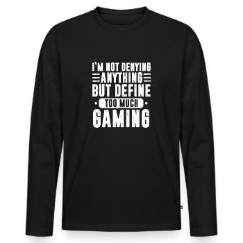 Jeux vidéo drôles Conception de jeux Adulte Gamer Jeux - T-shirt manches longues Premium bio Homme - noir - Devant - Nico (187cm)