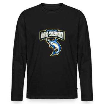 Marine Conservation - Men's Premium Organic Long Sleeve Shirt - black - Front - Nico (187cm)