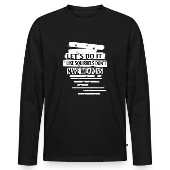 Bday anniversaire cadeau Hippie Festival amour - T-shirt manches longues Premium bio Homme - noir - Devant - Nico (187cm)