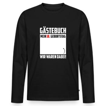 18. Geburtstag Junge Mädchen 18 Jahre 2006 Lustig - Männer Premium Bio Langarmshirt - Schwarz - Vorne - Nico (187cm)
