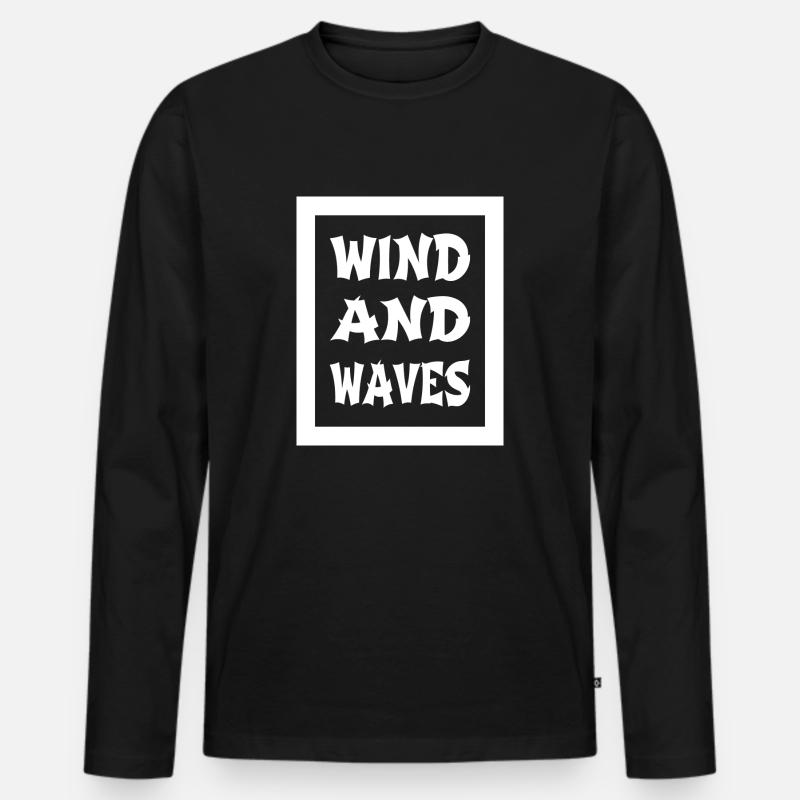 birthday present windsurfing events - Männer Premium Bio Langarmshirt - Schwarz