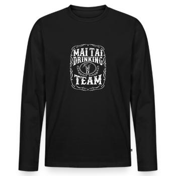 T-shirt de l’équipe de boisson Mai Tai - Cocktail Alcohol - T-shirt manches longues Premium bio Homme - noir - Devant - Nico (187cm)