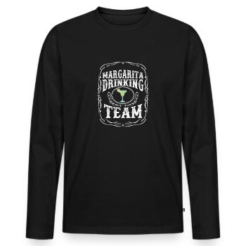 Margarita Drinking Team Cocktail Alkohol gemischt - Männer Premium Bio Langarmshirt - Schwarz - Vorne - Nico (187cm)