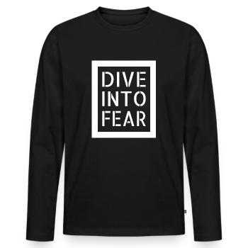 embracing courage courage mindset - Männer Premium Bio Langarmshirt - Schwarz - Vorne - Nico (187cm)