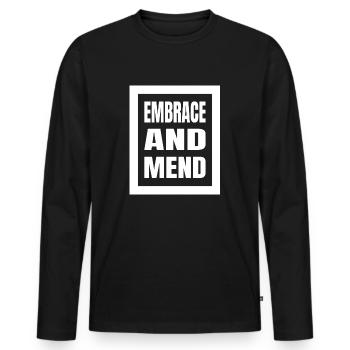 healing healing power emotional well-being - Men's Premium Organic Long Sleeve Shirt - black - Front - Nico (187cm)
