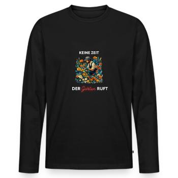 Gardener Hobby Gardener Garden Horticulture - Men's Premium Organic Long Sleeve Shirt - black - Front - Nico (187cm)