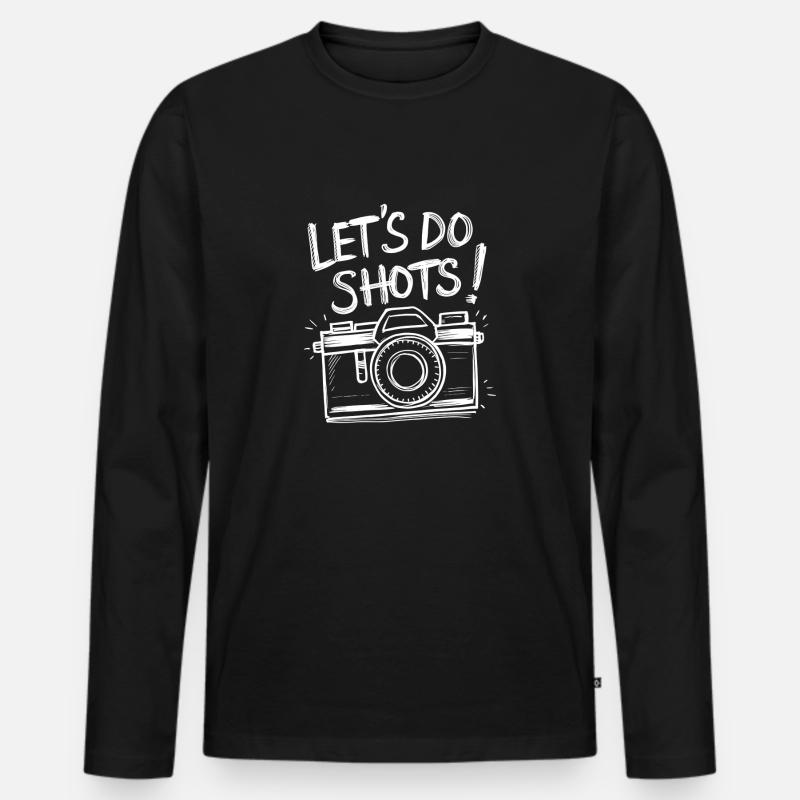 Let's do shots! - Männer Premium Bio Langarmshirt - Schwarz