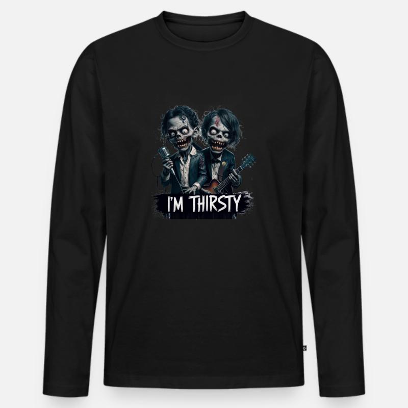 ICH HABE DURST - Männer Premium Bio Langarmshirt - Schwarz