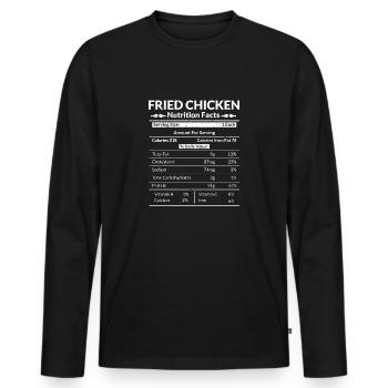Fried Chicken Nutrition Fry Fast Food - Männer Premium Bio Langarmshirt - Schwarz - Vorne - Nico (187cm)