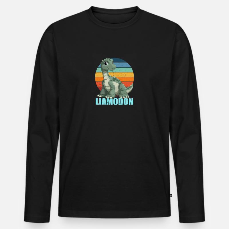 Liamodon Geschenkidee für Liam - Männer Premium Bio Langarmshirt - Schwarz