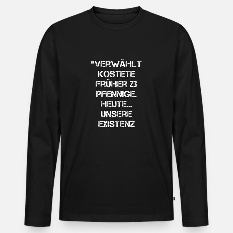 Verwählt… Heute Existenz - Männer Premium Bio Langarmshirt - Schwarz