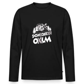 Snowboarder OKLM Snowboard - T-shirt manches longues Premium bio Homme - noir - Devant - Nico (187cm)