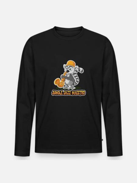 JUNGLE JAZZ MAESTRO - Men's Premium Organic Long Sleeve Shirt - black