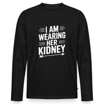 Dicton pour les sauveteurs et les bénéficiaires - T-shirt manches longues Premium bio Homme - noir - Devant - Nico (187cm)