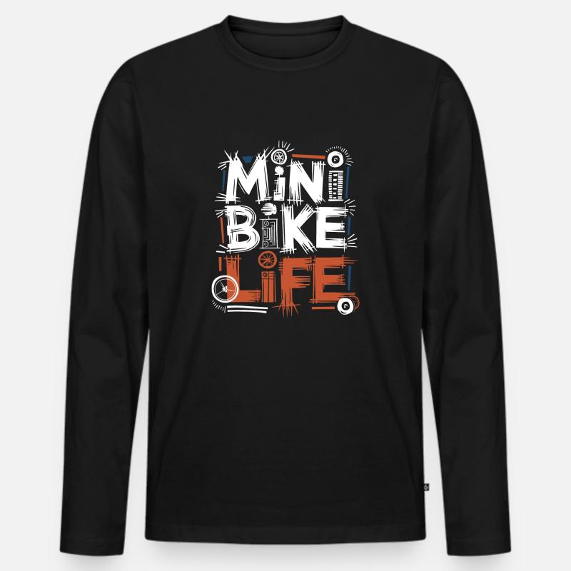 Fahrspaß mit Minibikes - Männer Premium Bio Langarmshirt - Schwarz