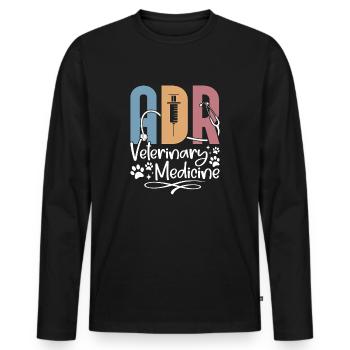 Veterinary Medicine Vet Design - Men's Premium Organic Long Sleeve Shirt - black - Front - Nico (187cm)
