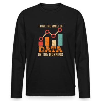Datenanalyse Liebhaber Statistik Nerd - Männer Premium Bio Langarmshirt - Schwarz - Vorne - Nico (187cm)