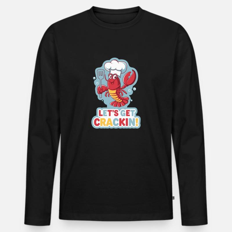 LASS UNS LOSLEGEN - Männer Premium Bio Langarmshirt - Schwarz