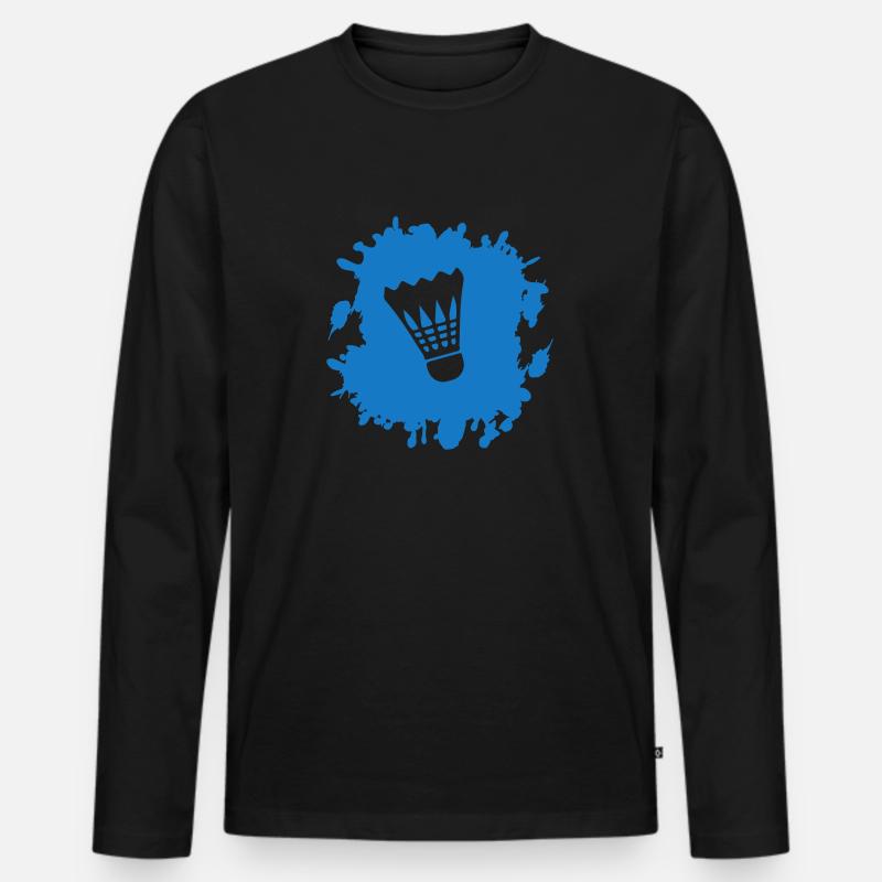 federball klecks - Männer Premium Bio Langarmshirt - Schwarz