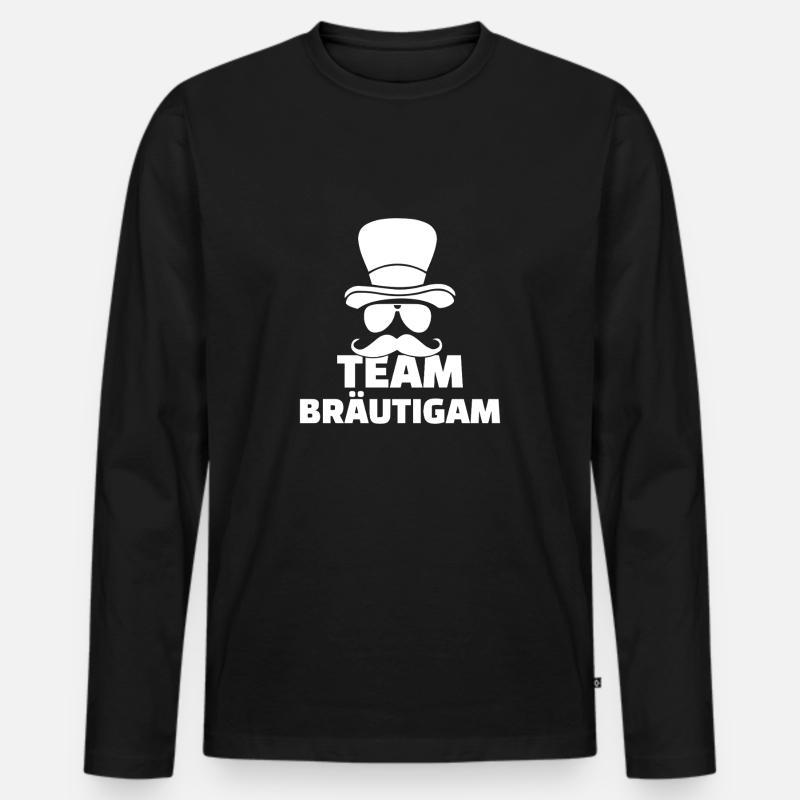 Bräutigam Junggesellenabschied feier - Männer Premium Bio Langarmshirt - Schwarz