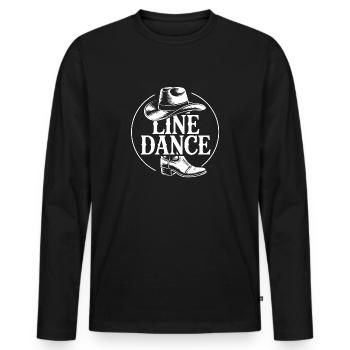 Line Dance Group Training My Dance Sport - Men's Premium Organic Long Sleeve Shirt - black - Front - Nico (187cm)