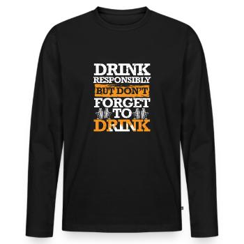 Bartender Bartender Bartending - Men's Premium Organic Long Sleeve Shirt - black - Front - Nico (187cm)